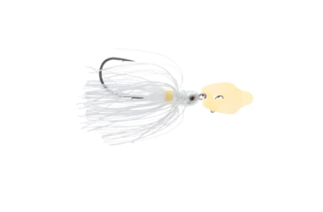 Image of Strike King Thunder Cricket Gold Fishing Lure, Vibrating Swim Jig, White, 5/8oz, TCGVSJ58-10, TCGVSJ58-10