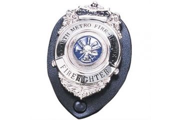 Image of Strong Leather Company Clip-on Badge Holder Ovl - 71200-0002