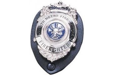 Image of Strong Leather Company Clip-on Badge Holder Shield - 71320-0002