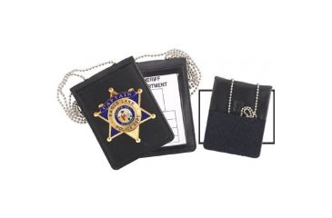 Image of Strong Leather Company - Recessed Velcro Badge And Id Holder With Chain - 71603-11942