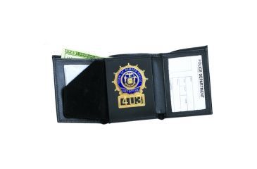 Image of Strong Leather Company - Tri-fold Badge Wallet - Dress