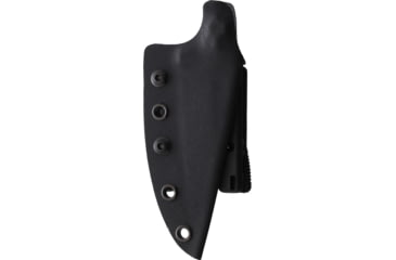 Image of Stroup Knives Bravo 5 Black Fixed Blade Knife, 7.75in Overall, 3.5in 1095HC Steel Blade, Black Sculpted G10 Handle, Kydex Sheath, B5-B-G10