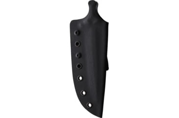Image of Stroup Knives Black Dagger Knife, 9.75in Overall, 4.25in Double Edge 1095HC Steel Dagger Blade, Black Sculpted G10 Handle, Kydex Sheath, DAG-B-G10-S