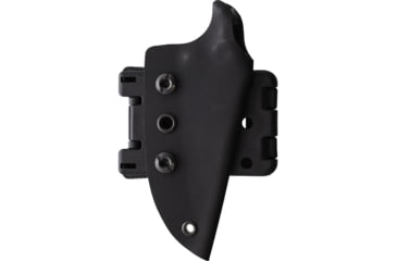 Image of Stroup Knives Mini Mod 1 Tan Fixed Blade Knife, 6.75in Overall, 3in Black Stonewash 1095HC Steel Blade, Tan Sculpted G10 Handle, Kydex Sheath, MINI1-T-G10-S