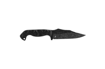 Image of Stroup Knives TU1, Fixed Blade Knife, 4.5 Clip Point Blade, 1095 High Carbon Steel, 9.25 Overall Length, Acid Etched Finish, Black, G10 Handle, Includes Sheath