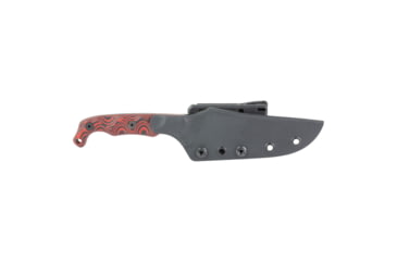 Image of Stroup Knives TU2 Fixed Blade Knife, 4in, 1095 High Carbon Steel, Clip Point, G10 Black/Red Handle, TU2-R-B-G10