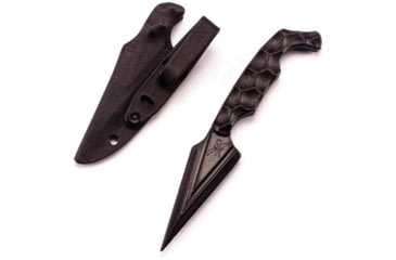 Image of Stroup Knives Ultralite Dagger Knife, 7.5in Overall, 3.25in Blade, Black Zytel Handle, One-Piece Construction, Black Kydex Belt Sheath, ULTRA LIGHT NM