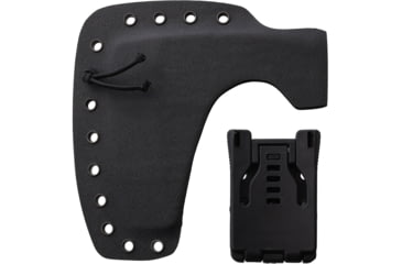 Image of Stroup Knives Viking Tomahawk Knife, 15.25in Overall, 5in 1095HC Steel w/ 4.5in Cutting Edge, Black Sculpted G10 Handle, Kydex Sheath, TOMV-B-G10-S
