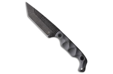 Image of Stroup Stroup Knives Bravo 5 Fixed Blade Tanto Grey G10 3.50" Black Stonewash, Gray, 1095HC, adult, BHQ-213559