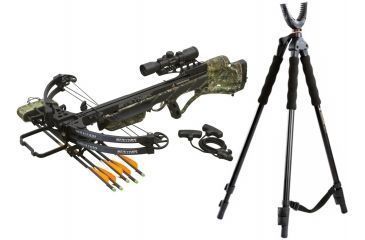 Image of Stryker SolutionLS Crossbow, Package Realtree AP Green, A12405 W/ Vanguard Quest Tripod
