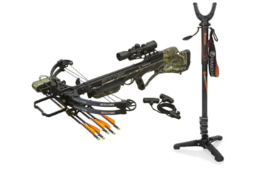 Image of Stryker SolutionLS Crossbow, Package Realtree AP Green, A12405 W/ Vanguard Veo Shooting Stick