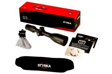 Image of Styrka 4-12x50mm S3 Rifle Scope w/Side Focus,Black,Plex Reticle ST-91040