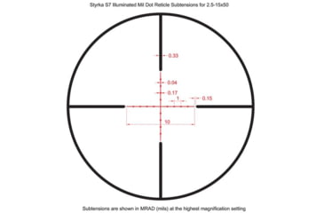 Image of Styrka Illuminated Mil-Dot Reticle