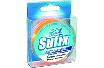 Image of Sufix Ice Magic Monofilament Line 4lb 100yds Neon Orange, 603-004NO
