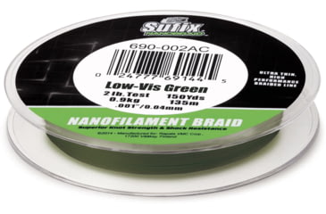 Image of Sufix NanoBraid 12lb Line, Low-Vis Green, 150 Yds, 690-012G