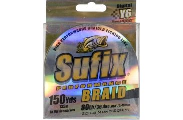 Image of Sufix Performance Braid Low Vis. Green 150 yds - 80 lb 034278