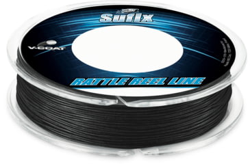 Image of Sufix Rattle Reel Metered V-Coat, 30 lb, Metered Every 50 yd, 150 yd, Black, 613-230BLK