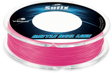 Image of Sufix Rattle Reel Metered V-Coat, 30 lb, Metered Every 50 yd 150 yd, Hot Pink, 613-230P