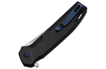 Image of Summit Gear Linerlock Black G10 Folding Knife w/ Carbon Fiber Onlay, 4.5in Closed, 3.5in Satin Stainless Blade, Black G10 Handle, 60.01.7200037