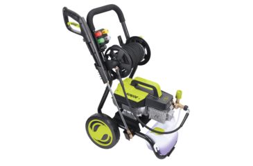 Image of Sun Joe Cold Water Electric Direct Drive Crank Shaft Pressure Washer - 1300 PSI w/ Wall Mount, Roll Cage and Hose Reel, 2.15HP, 120V, Green SPX9006-PRO