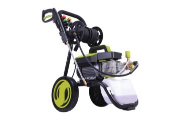 Image of Sun Joe Cold Water Electric Direct Drive Crank Shaft Pressure Washer - 1300 PSI w/ Wall Mount, Roll Cage and Hose Reel, 2.15HP, 120V, Green SPX9006-PRO