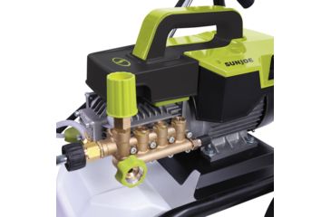 Image of Sun Joe Cold Water Electric Direct Drive Crank Shaft Pressure Washer - 1300 PSI w/ Wall Mount, Roll Cage and Hose Reel, 2.15HP, 120V, Green SPX9006-PRO