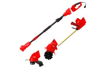 Image of Sun Joe Electric Lawn Care System w/Grass, Pole Hedge Trimmer, and Garden Tiller, Red GTS4000E-RED
