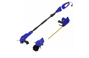 Image of Sun Joe Electric Lawn Care System w/Grass, Pole Hedge Trimmer, and Garden Tiller, Blue GTS4000E-SJB
