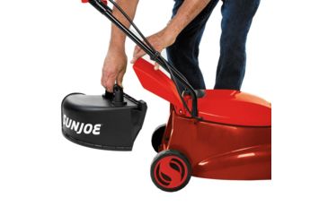 Image of Sun Joe Electric Lawn Mower w/ Side Discharge Chute - 13A, 14in, Red MJ401E-PRO-RED