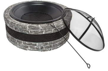 Image of Sun Joe Fire Joe Cast Stone Fire Pit, 35in, Charcoal Gray, SJFP35-CS-STN
