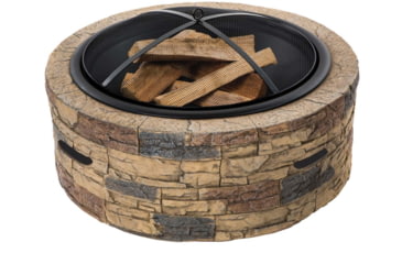Image of Sun Joe Fire Joe Cast Stone Fire Pit, 35in, Natural Stone, SJFP35-STN