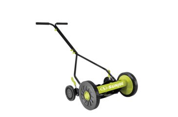 Image of Sun Joe Manual Reel Mower, 14 inch, Quad Wheel, 9-Positions, Green MJ503M