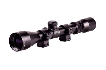 Image of Sun Optics 1in Rimfire Scope-Duplex Ret-w/covers-w/.22 Rings, Matte Black, 1in, CS22-3940