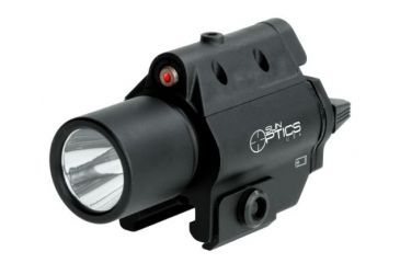 Image of Sun Optics Compact Laser/Light, CR123A, White/Red Beam, Black, CLF-CLSR
