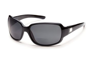 Image of Suncloud Cookie Sunglasses Black Frame Gray Polarized Reader +1.50 Lens S-COPPGYBK150