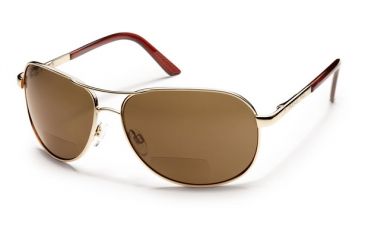 Image of Suncloud Polarized Optics Aviator 2.0 (New) Sunglasses - Gold Frame, Brown Polarized Polycarbonate Lenses S-AVPPBRGD200