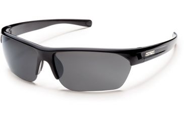 Image of Suncloud Polarized Optics Detour (New) Sunglasses - Black Frame, Gray Polarized Polycarbonate Lenses S-DTPPGYBK