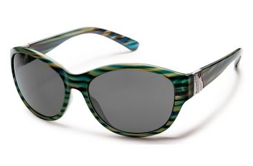 Image of Suncloud Polarized Optics Twilight Sunglasses - Blue Stripe Frame/Gray Polarized Polycarbonate Lens S-TWPPGYBL