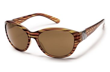 Image of Suncloud Polarized Optics Twilight Sunglasses - Tortoise Stripe Frame/Brown Polarized Polycarbonate Lens S-TWPPBRTT