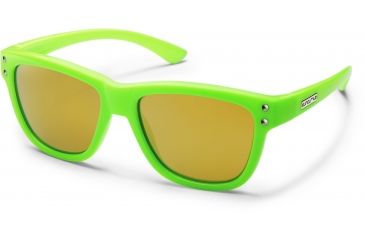 Image of Suncloud Polarized Optics Carob Sunglasses Asian Fit-Green/Yellow Mirror