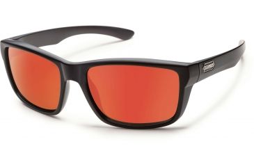 Image of Suncloud Polarized Optics Mayor Sunglasses-Matte Black-Polarized Red Mirror