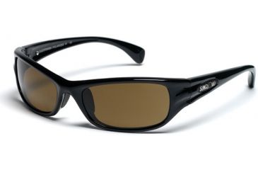 Image of Suncloud Star Sunglasses, Black Frame, Brown Polarized Polycarbonate Lens S-STPPBRBK
