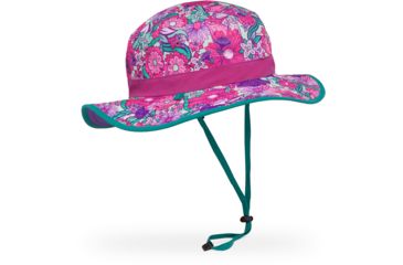 Image of Sunday Afternoons Clear Creek Boonie - Kid's-Flower Garden/Grape-Medium