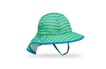Image of Sunday Afternoons Infant Sun Sprout Hat, Blue/Green Stripe, Infant S2F01553B51021