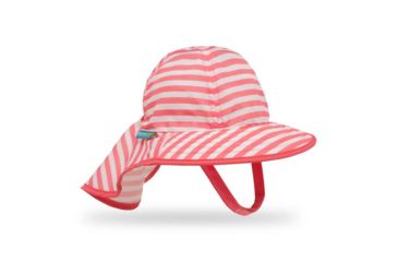 Image of Sunday Afternoons Infant Sun Sprout Hat, Coral/White Stripe, Infant S2F01553B80121
