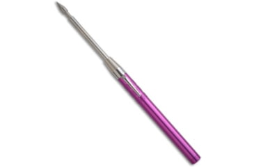 Image of Super Knife Guard Father Spike Automatic Icepick, 440 Stainless Steel, Aluminum, Purple Handle, Purple/Dark Gray, 9.25 inch, BHQ-33175
