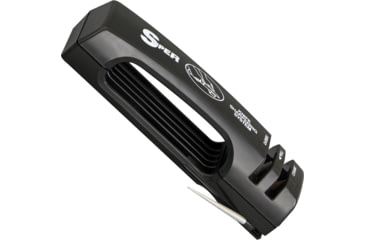 Image of Super Knife Sharpening System, 7in Overall, 600 Grit Fine Diamond - 400 Grit Medium Serrated Blade Sharpener, Black, M0013