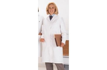 Image of Superior Uniform Womens Polyester/Combed Cotton Poplin Lab Coats, WORKLON 438-3XL Labcoat Lady Wh Poplin 3XL
