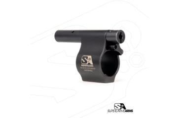 Image of Superlative Arms AR-15 .750in Solid Adjustable Piston System, Solid, Set Screw, Melonite, QPQ, Piston Gas Block, Pistol Length Op Rod, Left Hand, Full Auto, Dark DLC Carrier, Black, SABO-PS-LFD-P750SM