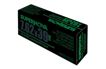 Image of Supernova Piney Mountain Ammunition Graineen Tracer 7.62mm 124 Grain FMJ Rifle Ammo, 20 Rounds, PMSN762G